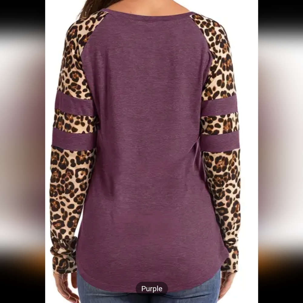 Long sleeve leopard Shirt. Think Spring - Picture 4 of 4